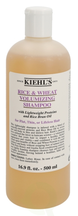 Kiehls Kiehl\'s Rice & Wheat Volumizing Shampoo 500 ml in the group BEAUTY & HEALTH / Hair & Styling / Hair care / Schampoo at TP E-commerce Nordic AB (C37852)