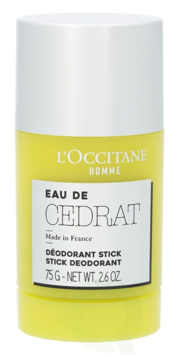 L\'Occitane Homme Cedrat Deodorant Stick 75 ml in the group BEAUTY & HEALTH / Fragrance & Perfume / Deodorants / Deodorant for men at TP E-commerce Nordic AB (C37879)