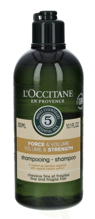 L\'Occitane 5 Ess. Oils Volume & Strenght Shampoo 300 ml in the group BEAUTY & HEALTH / Hair & Styling / Hair care / Schampoo at TP E-commerce Nordic AB (C37905)