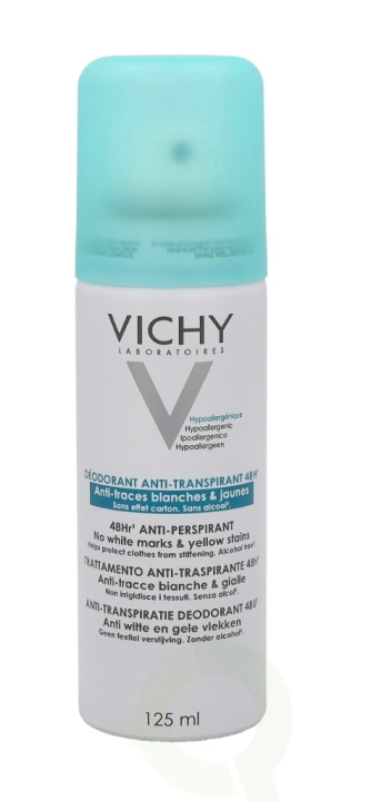 Vichy 48H Anti-Transpirant Anti-Traces Deo Spray 125 ml in the group BEAUTY & HEALTH / Fragrance & Perfume / Deodorants / Deodorant for men at TP E-commerce Nordic AB (C38051)