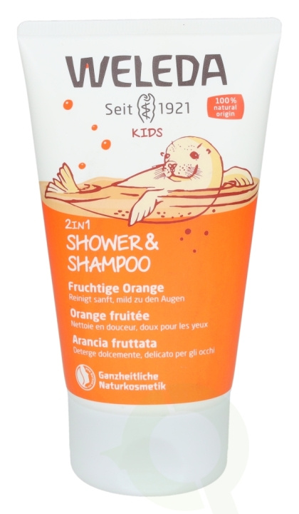 Weleda Kids 2in1 Shower & Shampoo Fruity Orange 150 ml in the group BEAUTY & HEALTH / Hair & Styling / Hair care / Schampoo at TP E-commerce Nordic AB (C38069)