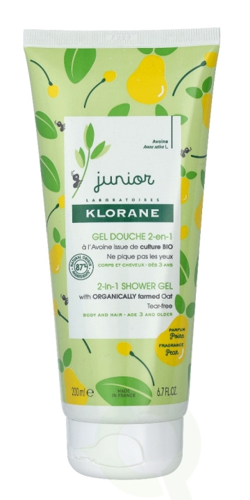 Klorane Junior 2- In-1 Shower Gel - Peac Oat 200 ml in the group BEAUTY & HEALTH / Skin care / Body health / Bath & Shower gels at TP E-commerce Nordic AB (C38235)