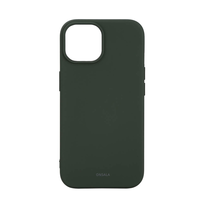 Onsala Phone Case with Silicone Feel MagSeries Olive Green - iPhone 15 in the group SMARTPHONE & TABLETS / Phone cases / Apple / iPhone 15 at TP E-commerce Nordic AB (C38348)