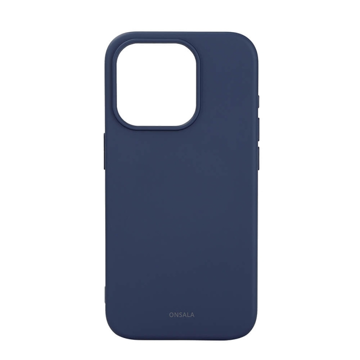 Onsala Back Sil Touch Recycled MagSerie iPhone 15 Pro Dark Blue in the group SMARTPHONE & TABLETS / Phone cases / Apple / iPhone 15 at TP E-commerce Nordic AB (C38350)