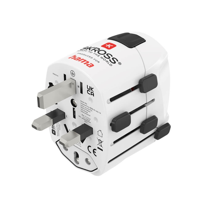 Hama World Travel Adapter Pro EU-WORLD 3-pin in the group HOME, HOUSEHOLD & GARDEN / Electricity & Lighting / Travel adapters at TP E-commerce Nordic AB (C38372)