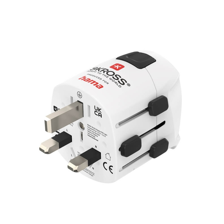 Hama World Travel Adapter Pro Light 3-pin in the group HOME, HOUSEHOLD & GARDEN / Electricity & Lighting / Travel adapters at TP E-commerce Nordic AB (C38373)