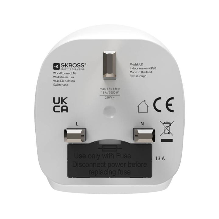 Hama Travel Adapter EU-UK in the group HOME, HOUSEHOLD & GARDEN / Electricity & Lighting / Travel adapters at TP E-commerce Nordic AB (C38381)