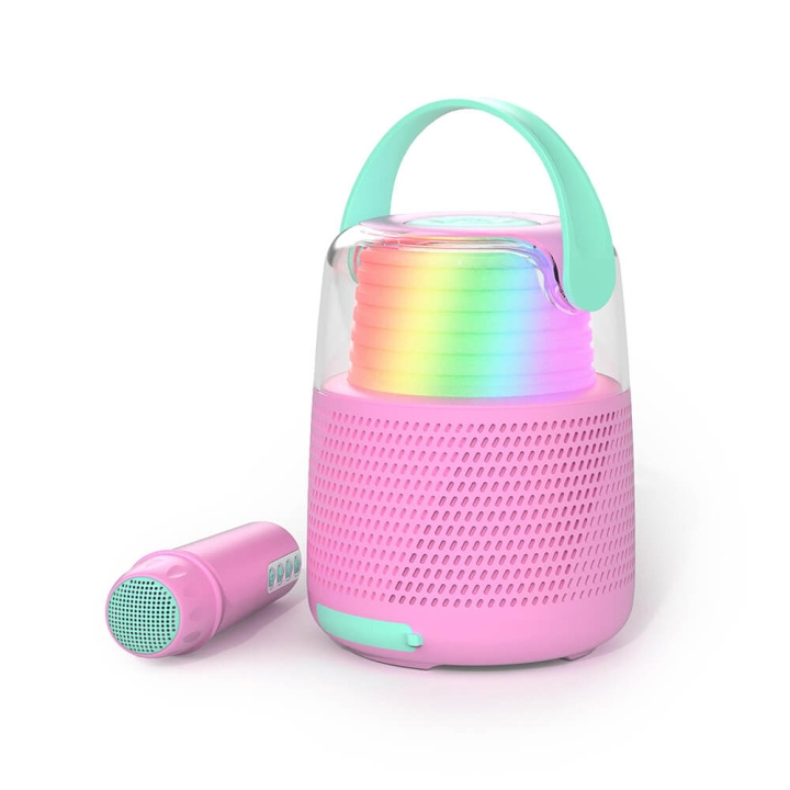 Mobility On Board Speaker Karaoke Kit Mic LED Pink in the group HOME ELECTRONICS / Audio & Picture / Speakers & accessories / Bluetooth Speakers / Portable speakers at TP E-commerce Nordic AB (C38403)