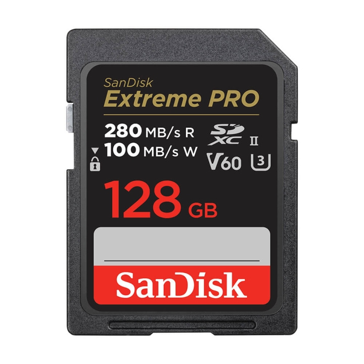 SanDisk Extreme Pro 128GB 280MB/s V60 C10 UHS-II in the group HOME ELECTRONICS / Storage media / Memory cards / SD/SDHC/SDXC at TP E-commerce Nordic AB (C38407)