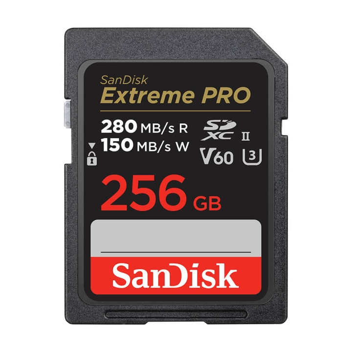 SanDisk Extreme Pro 256GB 280MB/s V60 C10 UHS-II in the group HOME ELECTRONICS / Storage media / Memory cards / SD/SDHC/SDXC at TP E-commerce Nordic AB (C38408)