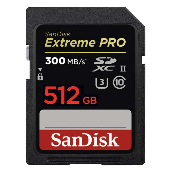 SanDisk SDXC Extreme Pro 512GB 300MB/s UHS-II V90 in the group HOME ELECTRONICS / Storage media / Memory cards / SD/SDHC/SDXC at TP E-commerce Nordic AB (C38413)