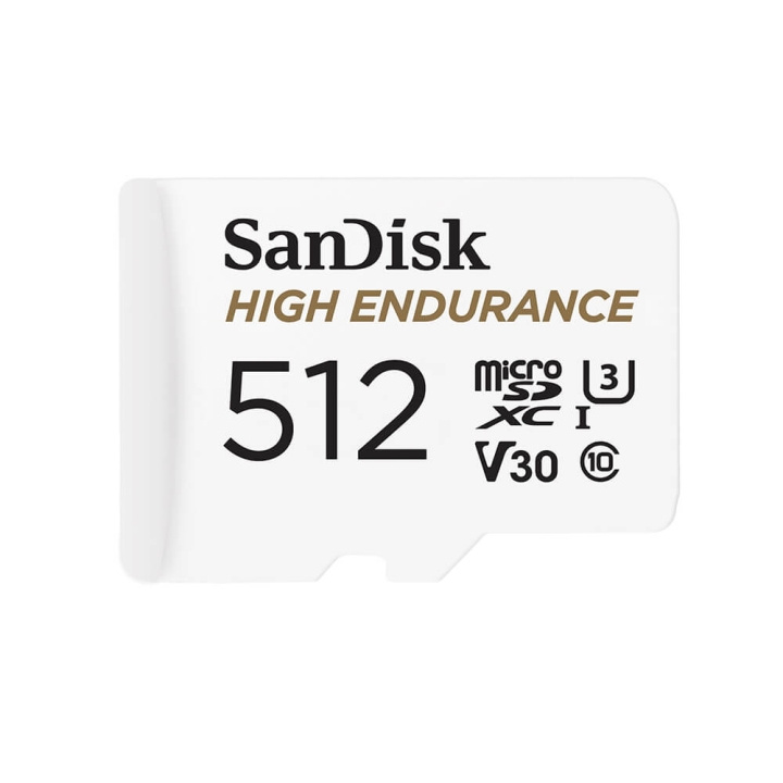 SANDISK Minneskort MicroSDHC 512GB High Endurance med adap in the group HOME ELECTRONICS / Storage media / Memory cards / MicroSD/HC/XC at TP E-commerce Nordic AB (C38414)