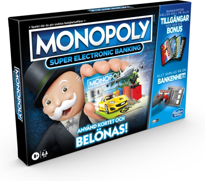 Hasbro Monopol Super Electronic Banking Board Game, SE in the group TOYS, KIDS & BABY PRODUCTS / Games / Board games at TP E-commerce Nordic AB (C38476)
