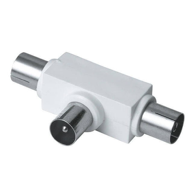 Hama EXXTER Antenna Distributor, coax plu g - 2 coax sockets in the group HOME ELECTRONICS / Audio & Picture / TV & Accessories / Antennas & Accessories at TP E-commerce Nordic AB (C38513)