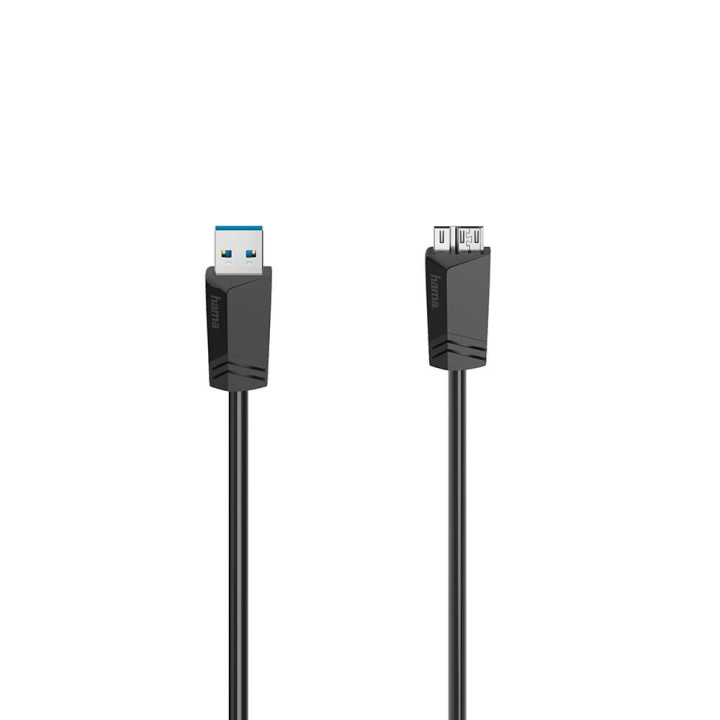 Hama Cable Micro-USB 3.0 5Gbit/s Black 1.5m in the group COMPUTERS & PERIPHERALS / Computer cables / Other computer cables at TP E-commerce Nordic AB (C38582)