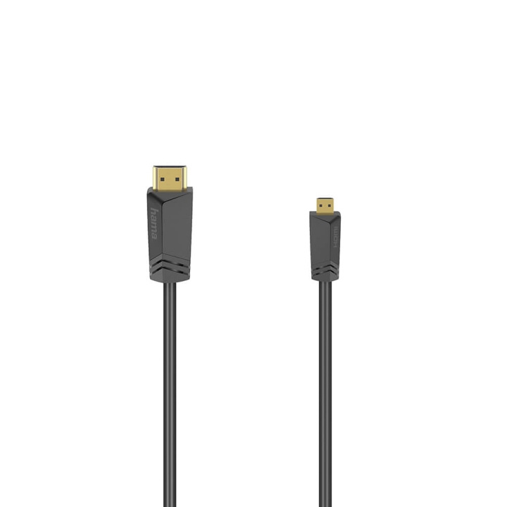 Hama Cable HDMI High Speed Type A-D 4K 18 Gbit/s 1.5m Black in the group HOME ELECTRONICS / Cables & Adapters / HDMI / Cables at TP E-commerce Nordic AB (C38592)