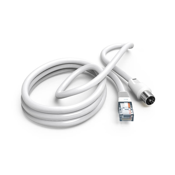 Hama Cable Antenna 75dB Coax Plug to RJ45 Plug White 2.5m in the group HOME ELECTRONICS / Cables & Adapters / Antenna cables & Accessories / Antenna cables at TP E-commerce Nordic AB (C38593)