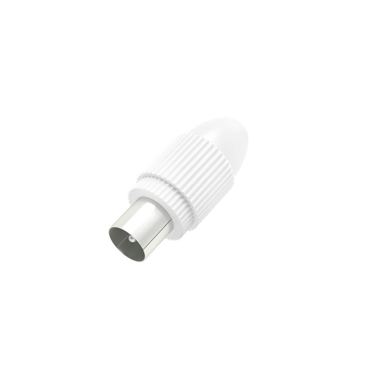 Hama Antenna Plug Coax White in the group HOME ELECTRONICS / Audio & Picture / TV & Accessories / Antennas & Accessories at TP E-commerce Nordic AB (C38601)