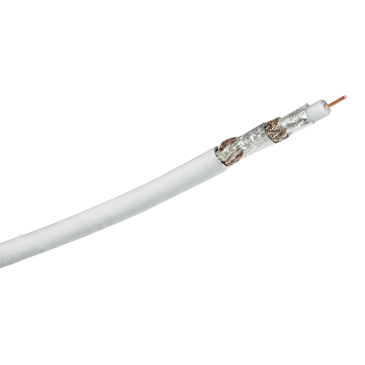 Hama SAT/BK Coaxial Cable, 120 dB, 100 m, white in the group HOME ELECTRONICS / Cables & Adapters / Antenna cables & Accessories / Antenna cables at TP E-commerce Nordic AB (C38729)