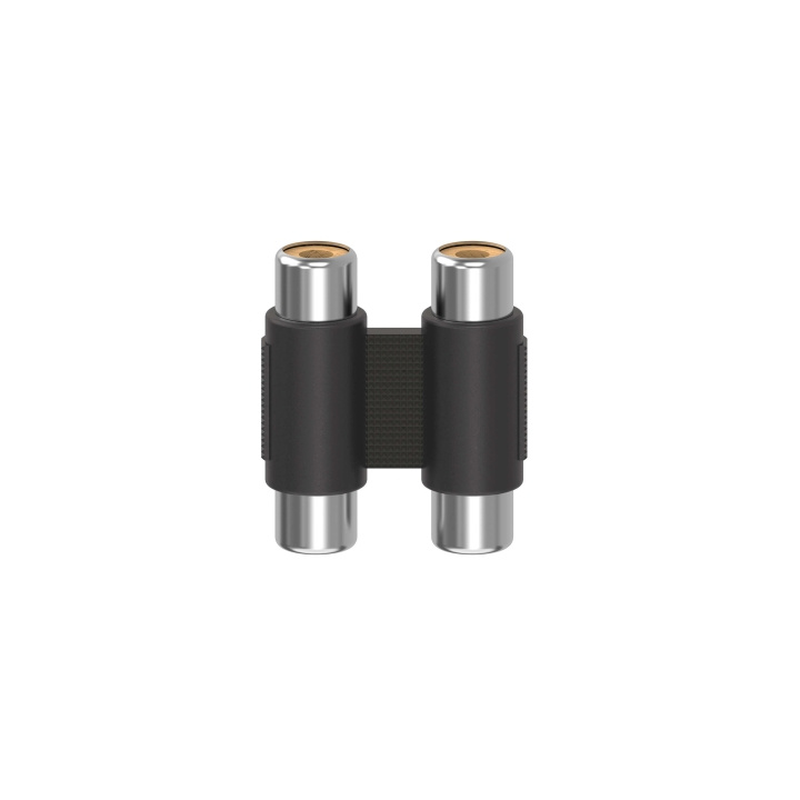 HAMA Adapter Audio 2xRCA Female-Female Black in the group COMPUTERS & PERIPHERALS / Computer cables / Audio Cables at TP E-commerce Nordic AB (C38744)