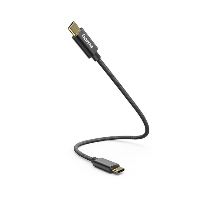 Hama Charging Cable USB-C to USB-C 0.2m Black in the group COMPUTERS & PERIPHERALS / Computer cables / USB / USB-C at TP E-commerce Nordic AB (C38750)