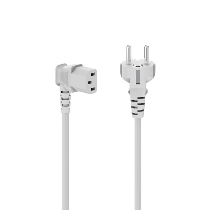 Hama Power Cable Angled 3-pole White 5.0m in the group HOME, HOUSEHOLD & GARDEN / Electricity & Lighting / Extension cables at TP E-commerce Nordic AB (C38753)