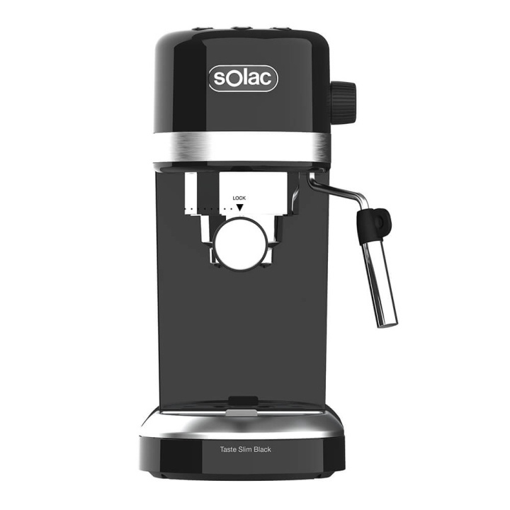 SOLAC Espresso Maker Taste Slim Black in the group HOME, HOUSEHOLD & GARDEN / Household appliances / Coffee makers and accessories / Espresso Machines at TP E-commerce Nordic AB (C38765)