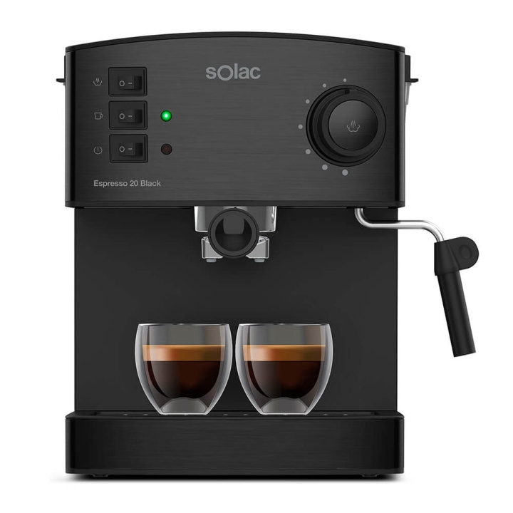 SOLAC Espresso Maker Taste Classic M80 Black in the group HOME, HOUSEHOLD & GARDEN / Household appliances / Coffee makers and accessories / Espresso Machines at TP E-commerce Nordic AB (C38767)