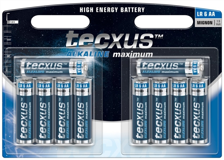 tecxus LR6/AA (Mignon) Battery, 10 pcs. blister alkaline manganese battery, 1.5 V in the group HOME ELECTRONICS / Batteries & Chargers / Batteries / AA at TP E-commerce Nordic AB (C38851)