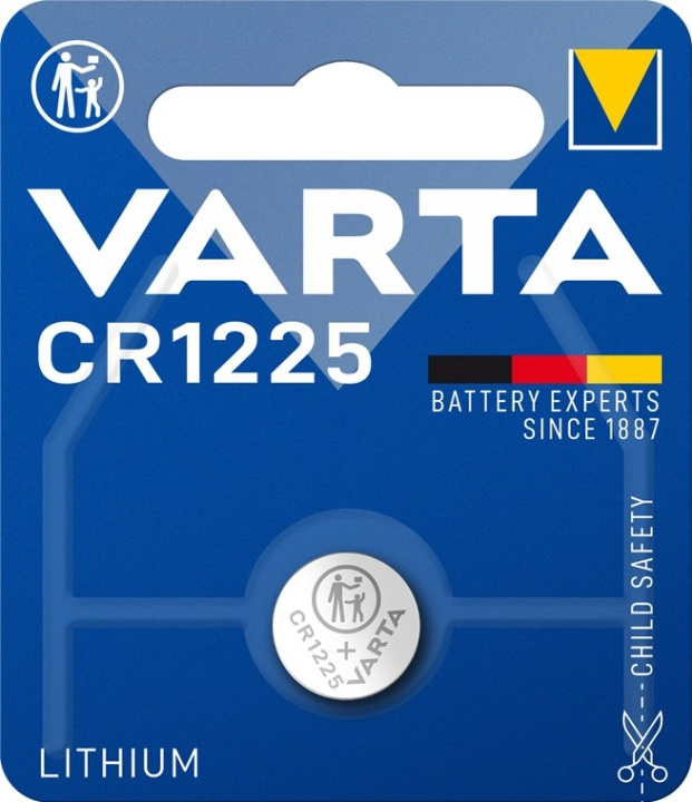 Varta CR1225 (6225) Battery, 1 pc. blister lithium button cell, 3 V in the group HOME ELECTRONICS / Batteries & Chargers / Batteries / Button cell at TP E-commerce Nordic AB (C38856)