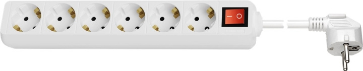 Goobay 6-Way Power Strip with Switch, 5 m, White type CEE 7/3 sockets for indoor use in the group HOME, HOUSEHOLD & GARDEN / Electricity & Lighting / Power strips at TP E-commerce Nordic AB (C38861)