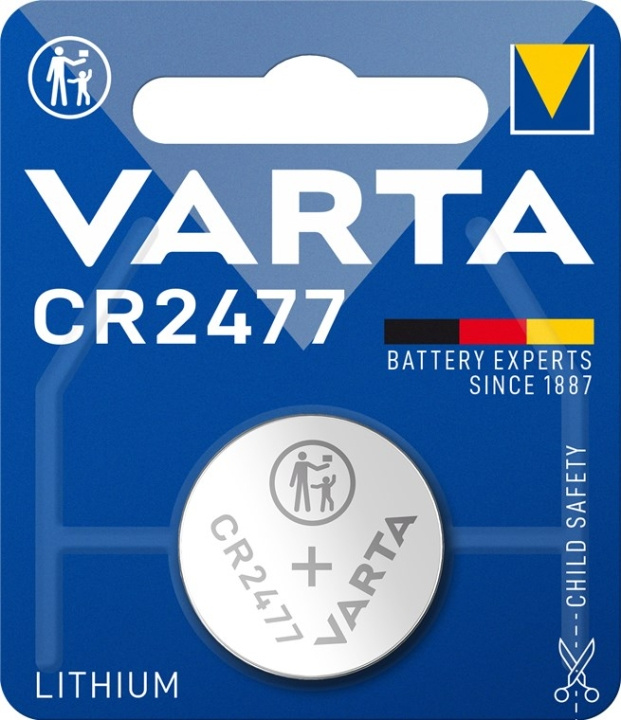 Varta CR2477 (6477) Battery, 1 pc. blister lithium button cell, 3 V in the group HOME ELECTRONICS / Batteries & Chargers / Batteries / Button cell at TP E-commerce Nordic AB (C38863)
