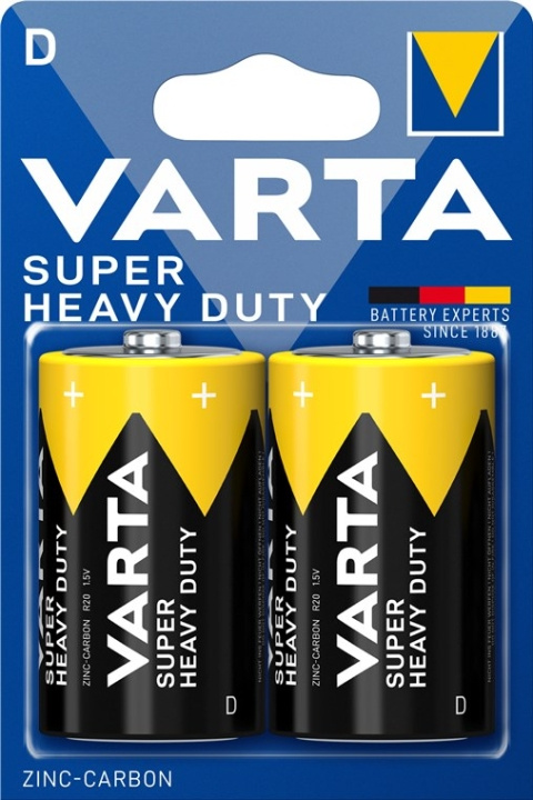 Varta R20/D (Mono) (2020) Battery, 2 pc. blister zinc-Carbon Battery, 1.5 V in the group HOME ELECTRONICS / Batteries & Chargers / Batteries / Other at TP E-commerce Nordic AB (C38880)