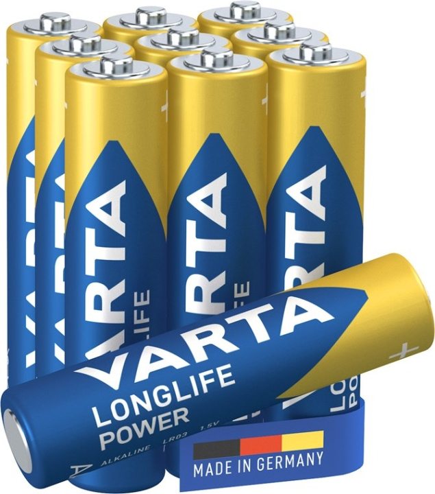 Varta LR03/AAA (Micro) (4903) Battery, 10 pcs. blister alkaline manganese battery, 1.5 V in the group HOME ELECTRONICS / Batteries & Chargers / Batteries / AAA at TP E-commerce Nordic AB (C38886)
