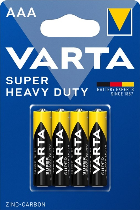 Varta R03/AAA (Micro) (2003) Battery, 4 pcs. blister zinc-Carbon Battery, 1.5 V in the group HOME ELECTRONICS / Batteries & Chargers / Batteries / AAA at TP E-commerce Nordic AB (C38890)