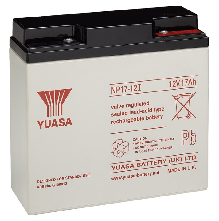 Yuasa Lead acid battery 12 V, 17 Ah (NP17-12I) Thread (M5) lead acid battery, VdS in the group HOME ELECTRONICS / Batteries & Chargers / Rechargable batteries / Lead batteries at TP E-commerce Nordic AB (C38907)