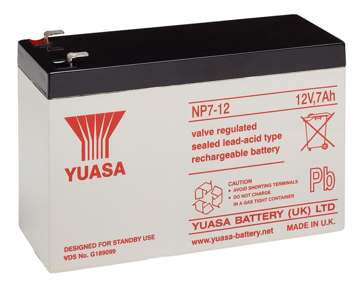 Yuasa Lead acid battery 12 V, 7,0 Ah (NP7-12L) lead acid battery in the group HOME ELECTRONICS / Batteries & Chargers / Rechargable batteries / Lead batteries at TP E-commerce Nordic AB (C38909)