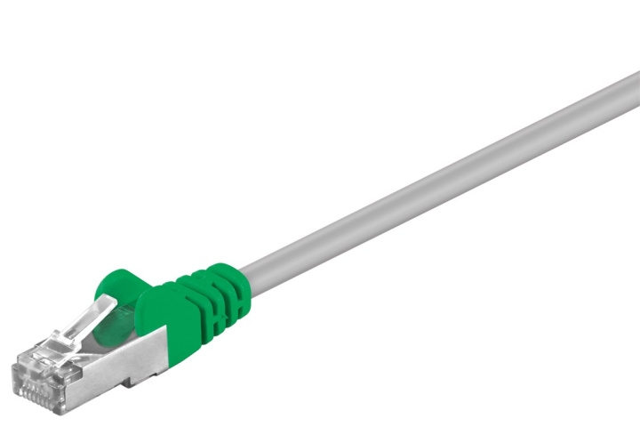 Goobay CAT 5e, F/UTP Crossover Cable, grey, green copper-clad aluminium wire (CCA) in the group COMPUTERS & PERIPHERALS / Computer cables / Network cables / Cat5e at TP E-commerce Nordic AB (C38977)