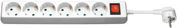 Goobay 6-Way Power Strip with Switch, 1.5 m, white 6x type CEE 7/3 sockets for indoor use in the group HOME, HOUSEHOLD & GARDEN / Electricity & Lighting / Power strips at TP E-commerce Nordic AB (C39016)