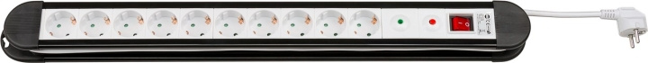 Goobay 10-Way Surge-Protected Power Strip, 1.4 m 10x safety sockets with switch in the group HOME, HOUSEHOLD & GARDEN / Electricity & Lighting / Power strips at TP E-commerce Nordic AB (C39021)