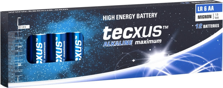 tecxus LR6/AA (Mignon) Battery, 12 pcs. box alkaline manganese battery, 1.5 V in the group HOME ELECTRONICS / Batteries & Chargers / Batteries / AA at TP E-commerce Nordic AB (C39059)