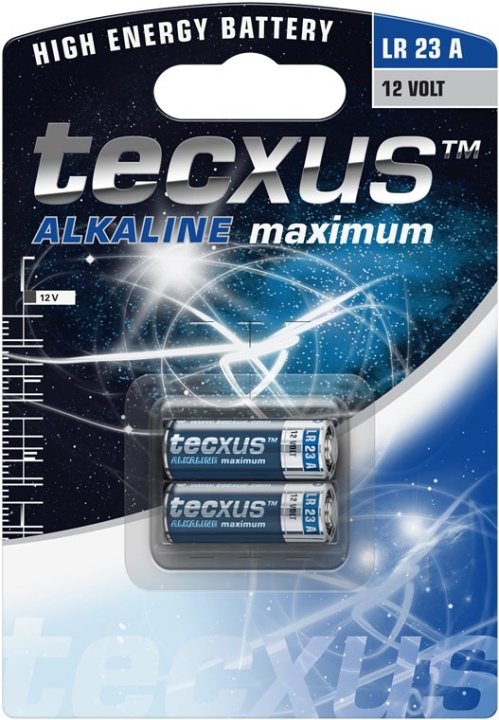 tecxus LR23, 2 pcs. in blister Battery, 2 pcs. in blister alkaline manganese battery, 12 V in the group HOME ELECTRONICS / Batteries & Chargers / Batteries / Other at TP E-commerce Nordic AB (C39060)