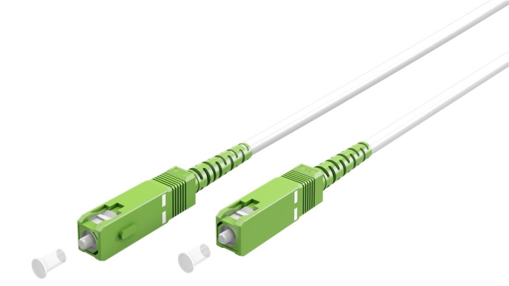 Goobay Fibre-optic Cable (FTTH), Singlemode (OS2) White,(Simplex) optical fibre (FOC), SC-APC (8°) male > SC-APC (8°) male, halogen-free cable sheath (LSZH) in the group COMPUTERS & PERIPHERALS / Computer cables / Network cables / Fiber cabling at TP E-commerce Nordic AB (C39072)