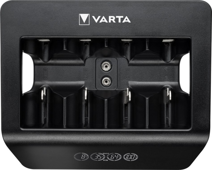 Varta LCD Universal Charger+ (Type 57688) Charges 1x 9 V battery or up to 4x AA batteries, AAA batteries, C or D batteries (NiMH) simultaneously in the group HOME ELECTRONICS / Batteries & Chargers / Battery charger at TP E-commerce Nordic AB (C39146)