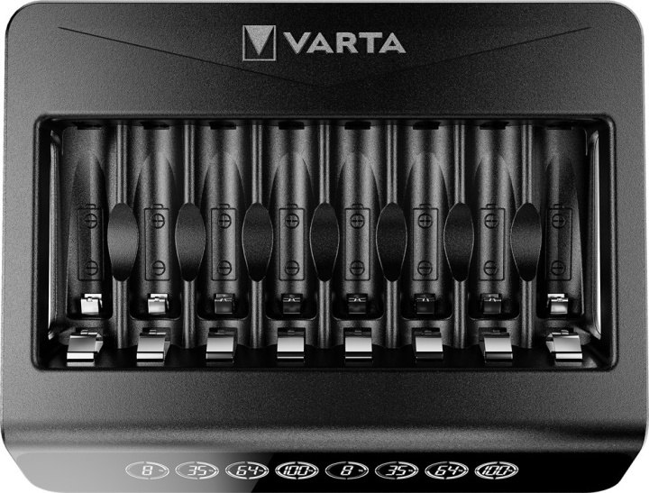 Varta LCD Multi Charger+ (Type 57681) charges up to 8x AA or AAA batteries (NiMH) simultaneously in the group HOME ELECTRONICS / Batteries & Chargers / Battery charger at TP E-commerce Nordic AB (C39147)