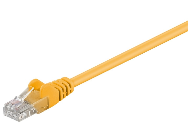 Goobay CAT 5e Patch Cable, U/UTP, yellow copper-clad aluminium wire (CCA) in the group COMPUTERS & PERIPHERALS / Computer cables / Network cables / Cat5e at TP E-commerce Nordic AB (C39253)