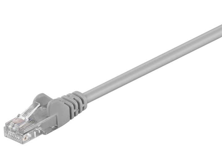 Goobay CAT 5e Patch Cable, U/UTP, grey copper-clad aluminium wire (CCA) in the group COMPUTERS & PERIPHERALS / Computer cables / Network cables / Cat5e at TP E-commerce Nordic AB (C39254)