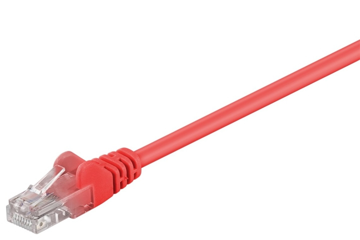 Goobay CAT 5e Patch Cable, U/UTP, red copper-clad aluminium wire (CCA) in the group COMPUTERS & PERIPHERALS / Computer cables / Network cables / Cat5e at TP E-commerce Nordic AB (C39256)