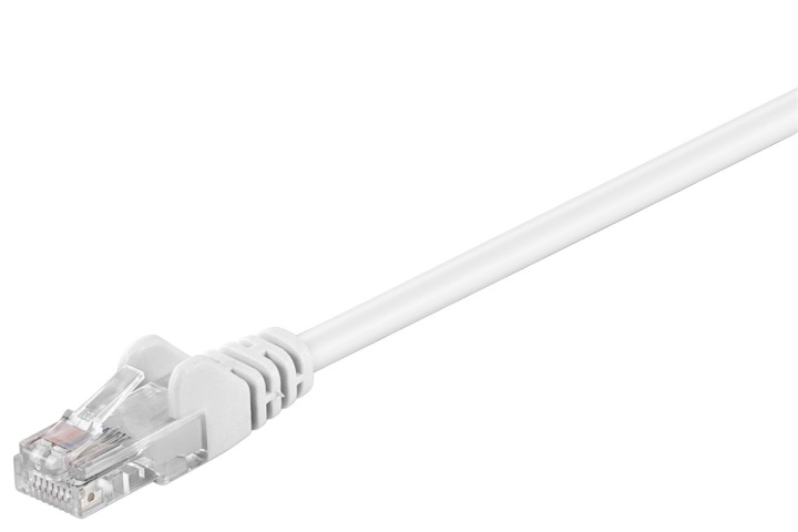 Goobay CAT 5e Patch Cable, U/UTP, white copper-clad aluminium wire (CCA) in the group COMPUTERS & PERIPHERALS / Computer cables / Network cables / Cat5e at TP E-commerce Nordic AB (C39303)