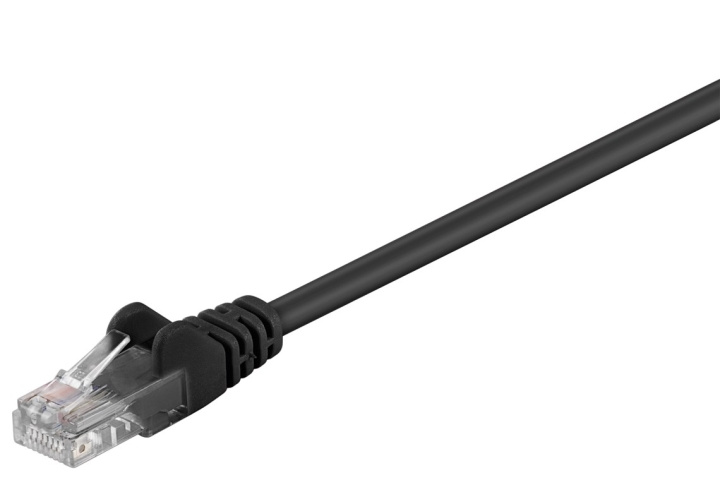 Goobay CAT 5e Patch Cable, U/UTP, black copper-clad aluminium wire (CCA) in the group COMPUTERS & PERIPHERALS / Computer cables / Network cables / Cat5e at TP E-commerce Nordic AB (C39325)